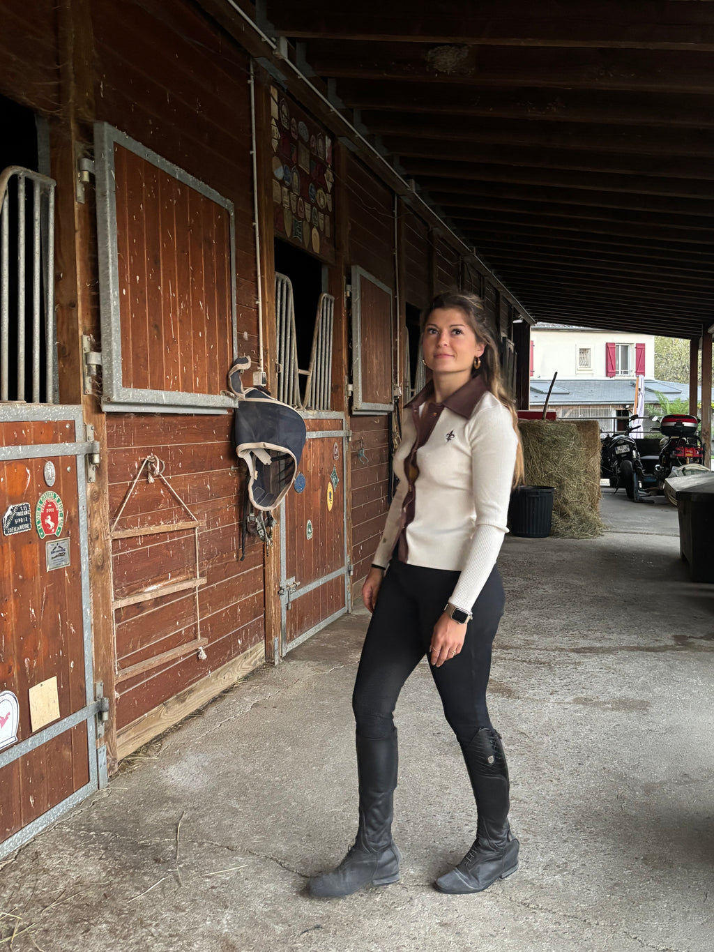 Gilet Femme Chambord — polo manches longues maille côtelée