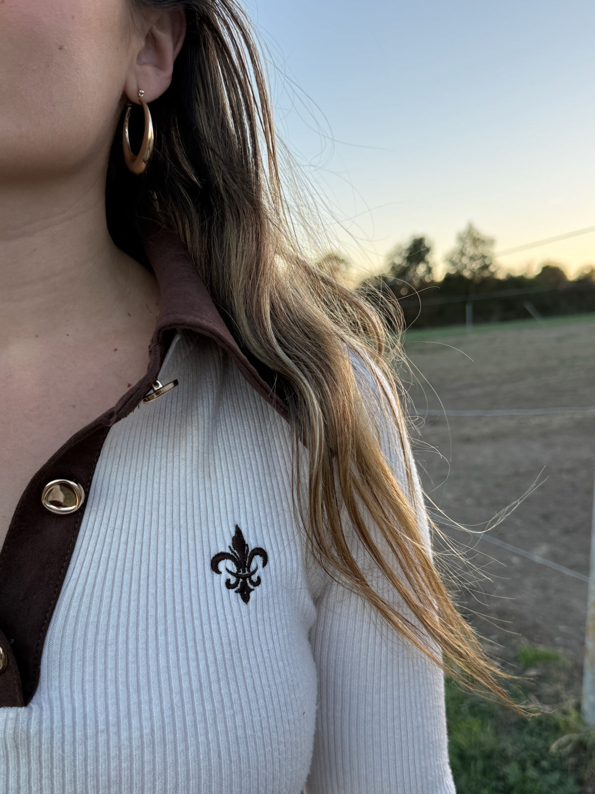 Polo Femme Élégant, Côtellée Chambord