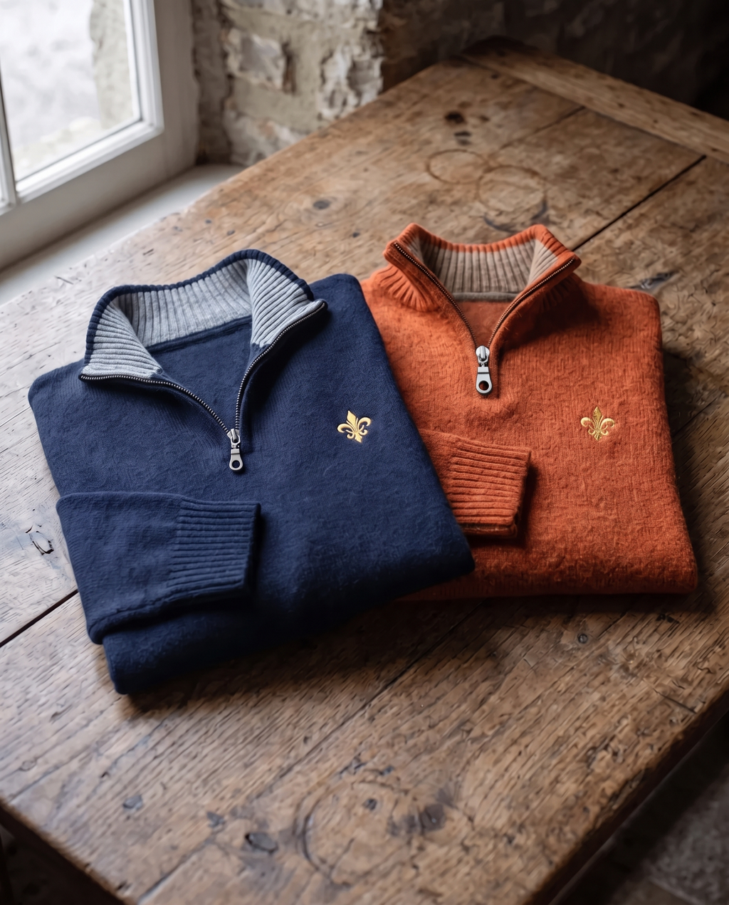 Pull en laine camionneur Vallery Bleu Marine